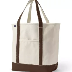 Medium 5 Pocket Open Top Canvas Tote Bag