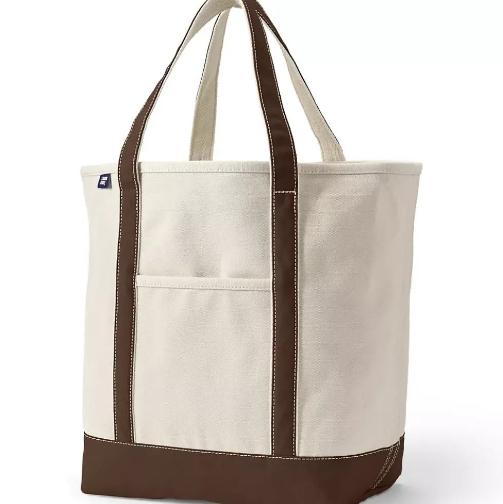 Medium 5 Pocket Open Top Canvas Tote Bag