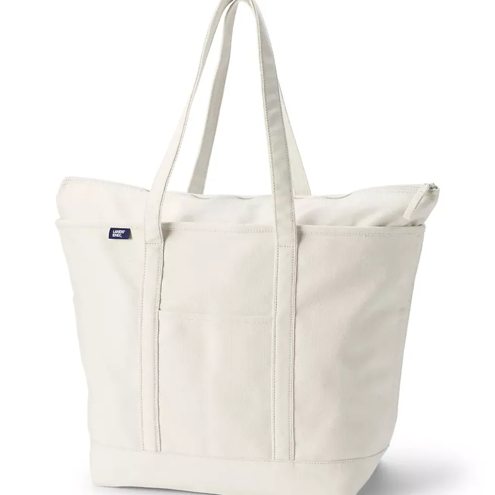 Medium 5 Pocket Open Top Canvas Tote Bag