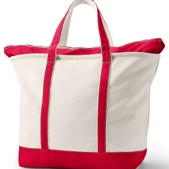 Medium 5 Pocket Open Top Canvas Tote Bag
