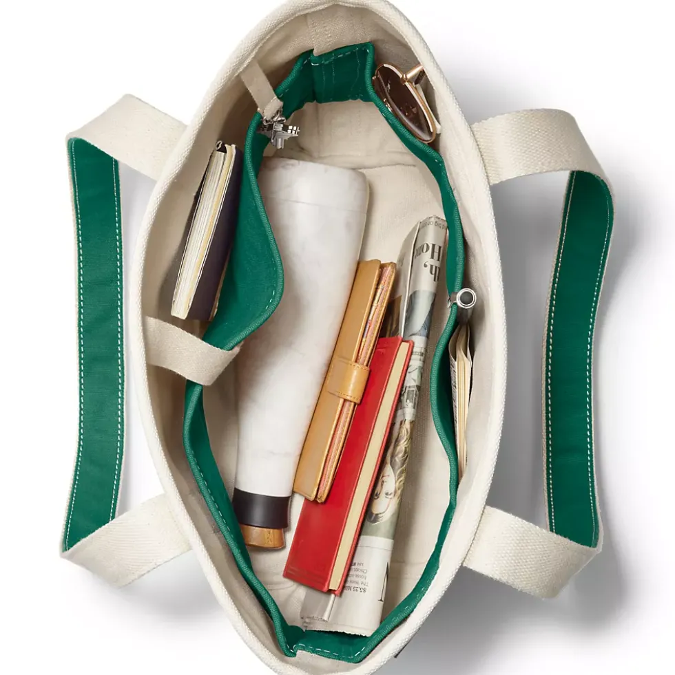 Medium 5 Pocket Open Top Canvas Tote Bag