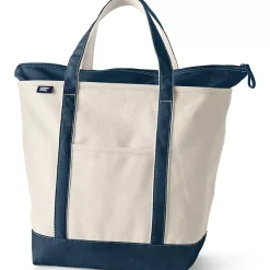 Medium 5 Pocket Open Top Canvas Tote Bag