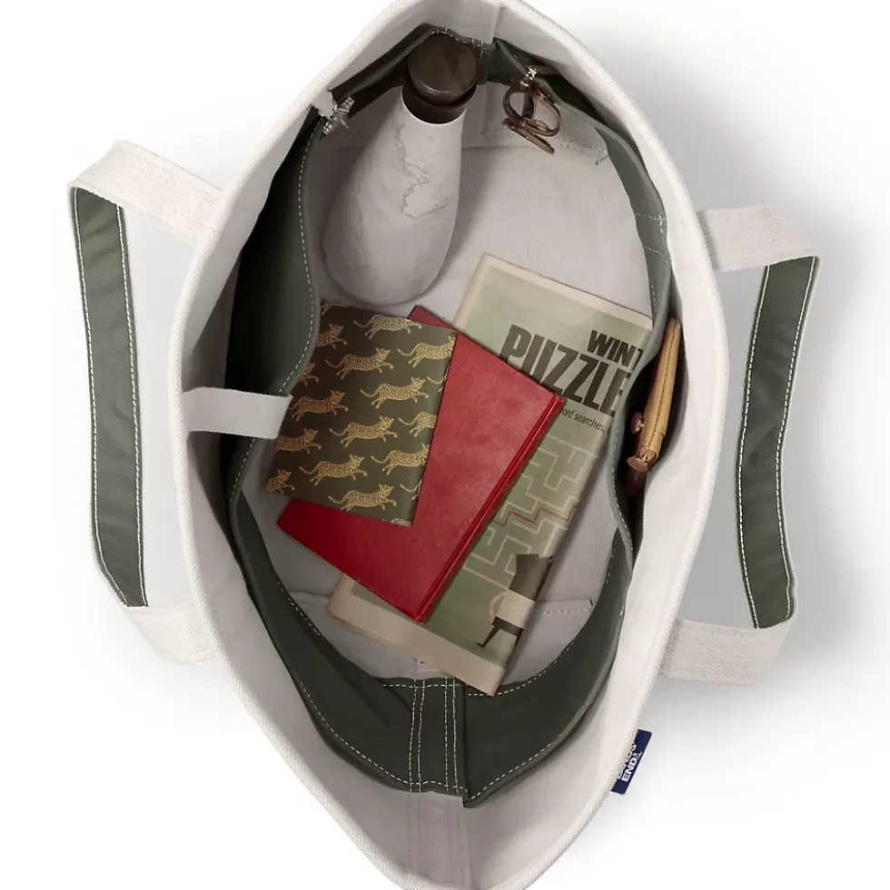 Medium 5 Pocket Open Top Canvas Tote Bag