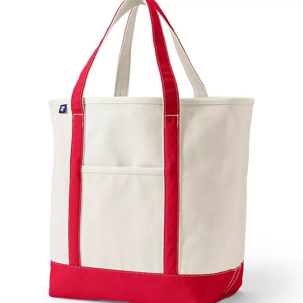 Medium 5 Pocket Open Top Canvas Tote Bag