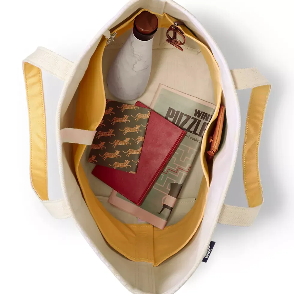 Medium 5 Pocket Open Top Canvas Tote Bag