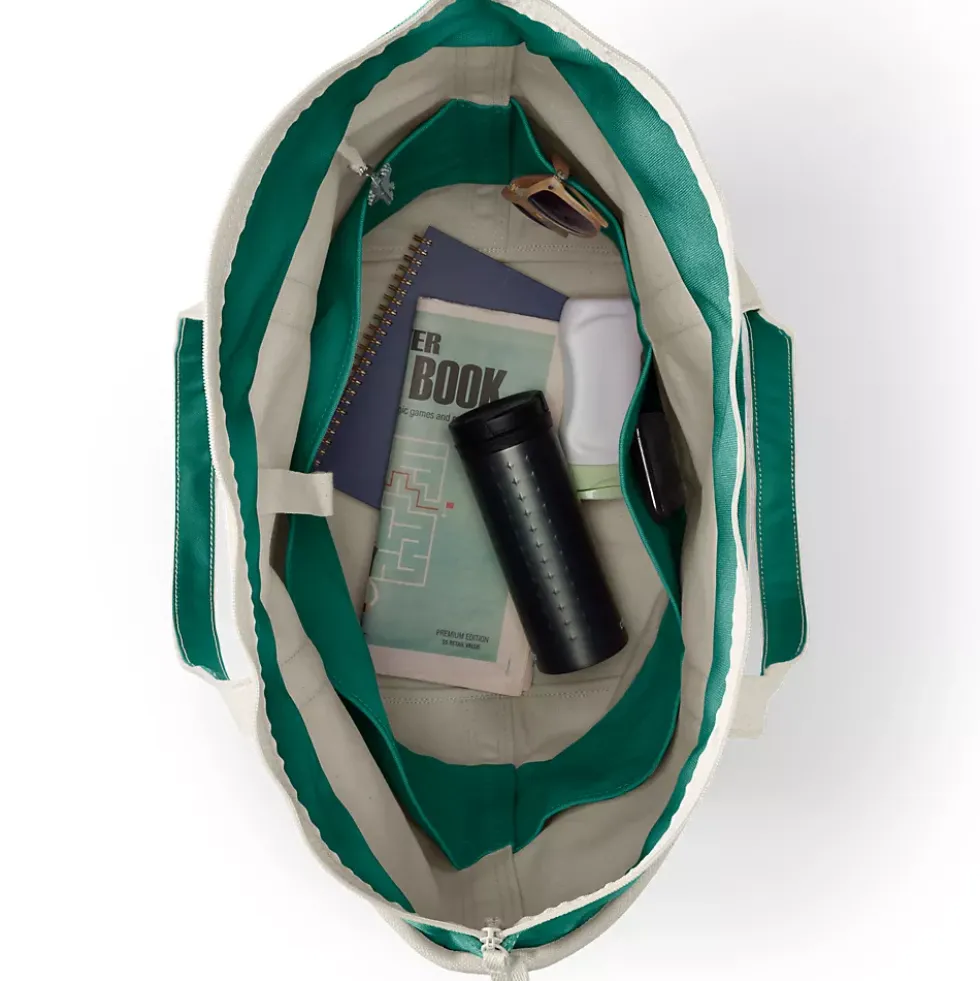 Medium 5 Pocket Open Top Canvas Tote Bag