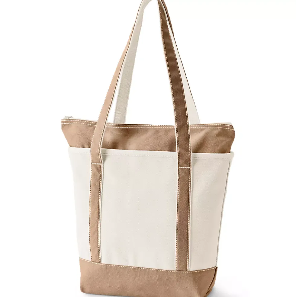 Medium 5 Pocket Open Top Canvas Tote Bag