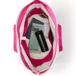 Medium 5 Pocket Open Top Canvas Tote Bag