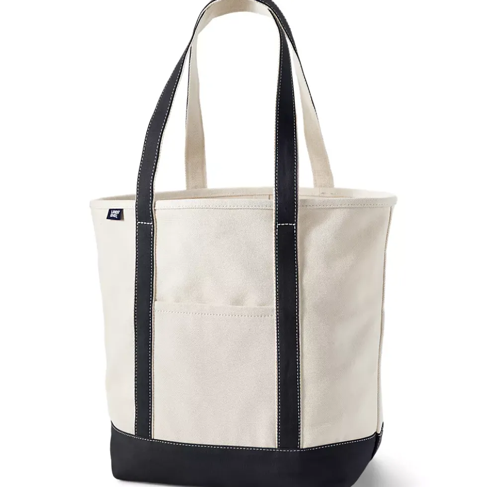 Medium 5 Pocket Open Top Canvas Tote Bag