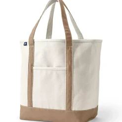 Medium 5 Pocket Open Top Canvas Tote Bag