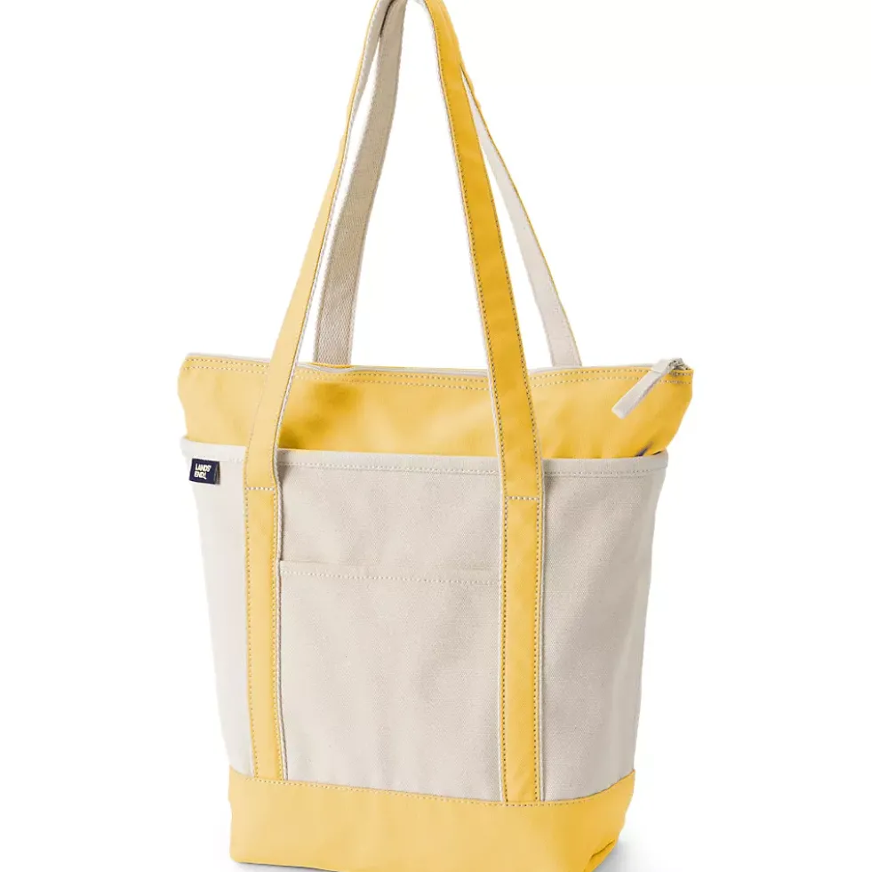 Medium 5 Pocket Open Top Canvas Tote Bag
