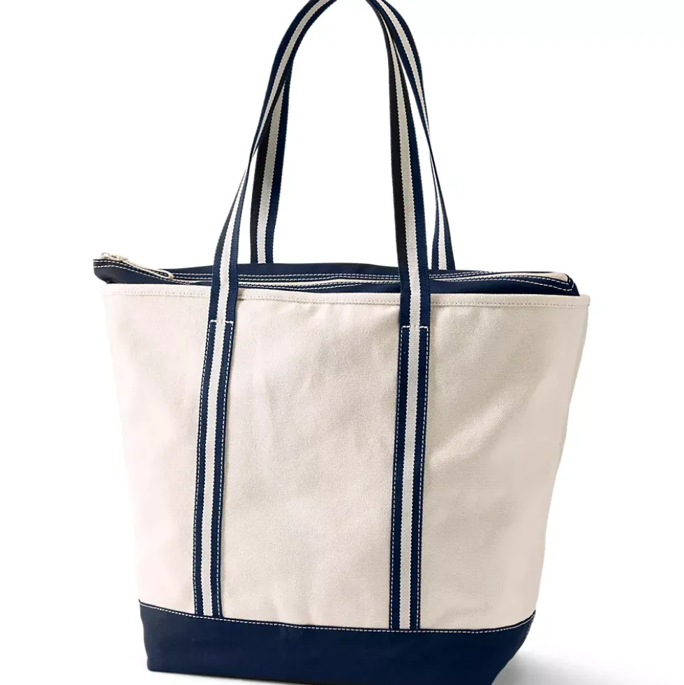 Medium 5 Pocket Open Top Canvas Tote Bag