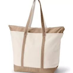 Medium 5 Pocket Open Top Canvas Tote Bag