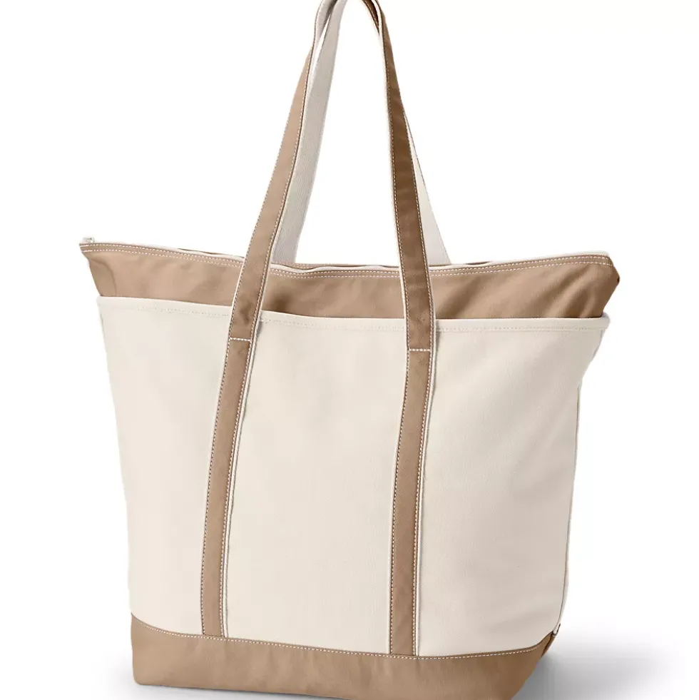 Medium 5 Pocket Open Top Canvas Tote Bag