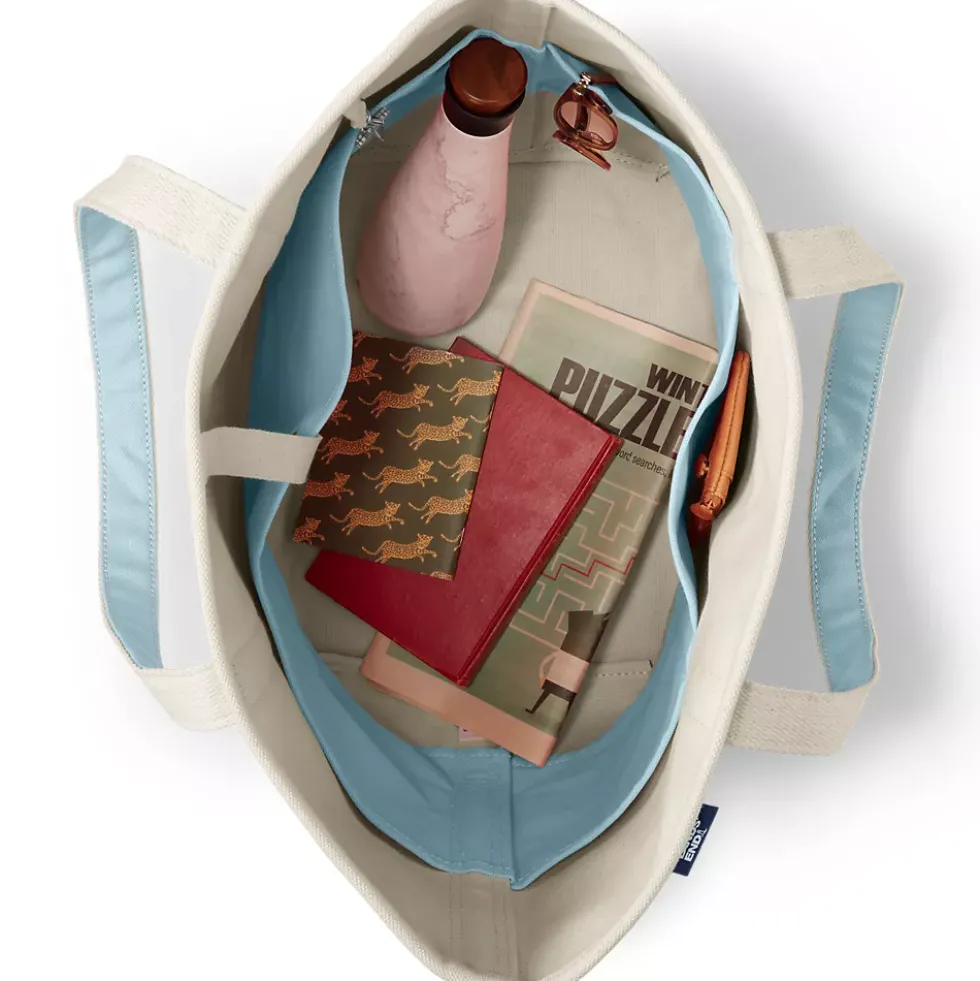 Medium 5 Pocket Open Top Canvas Tote Bag