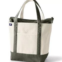 Medium 5 Pocket Open Top Canvas Tote Bag