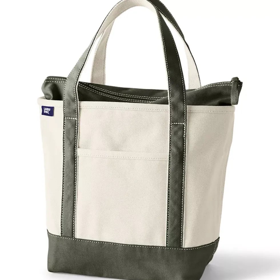 Medium 5 Pocket Open Top Canvas Tote Bag