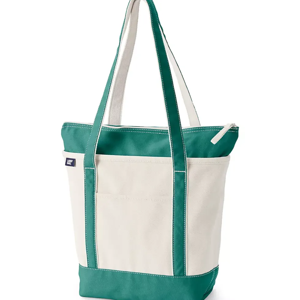 Medium 5 Pocket Open Top Canvas Tote Bag