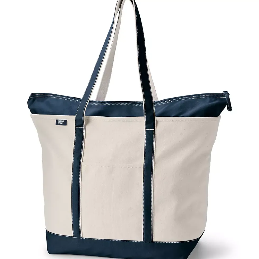 Medium 5 Pocket Open Top Canvas Tote Bag