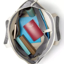 Medium 5 Pocket Open Top Canvas Tote Bag