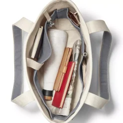 Medium 5 Pocket Open Top Canvas Tote Bag