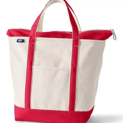 Medium 5 Pocket Open Top Canvas Tote Bag