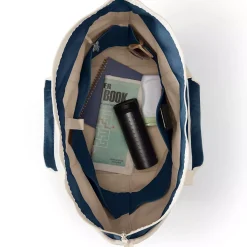 Medium 5 Pocket Open Top Canvas Tote Bag