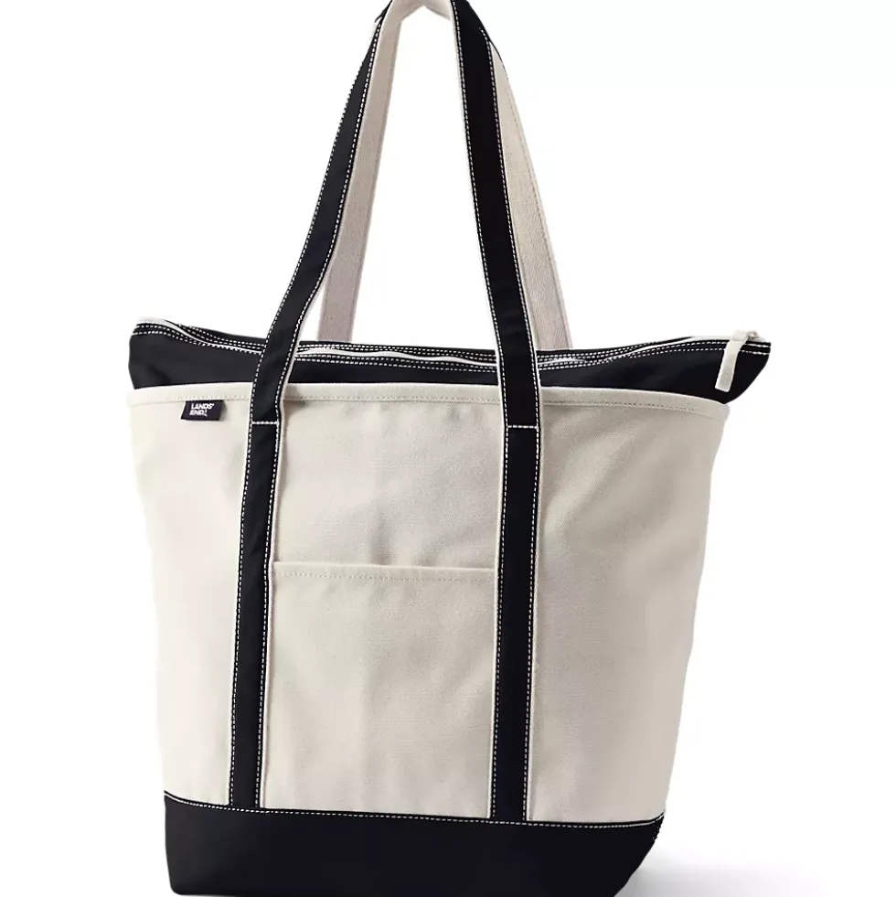 Medium 5 Pocket Open Top Canvas Tote Bag