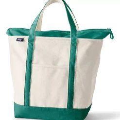 Medium 5 Pocket Open Top Canvas Tote Bag
