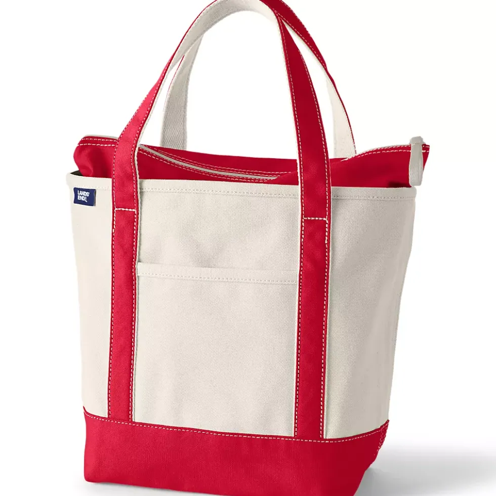 Medium 5 Pocket Open Top Canvas Tote Bag