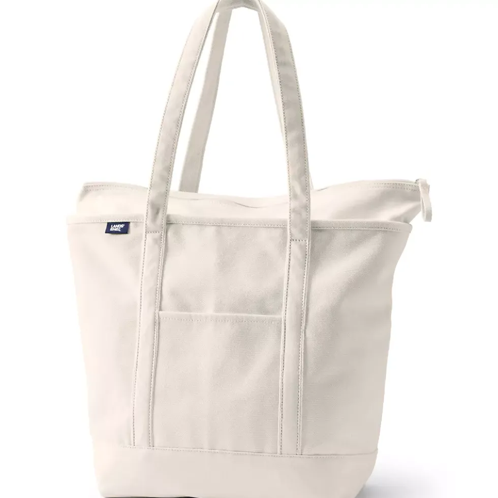 Medium 5 Pocket Open Top Canvas Tote Bag