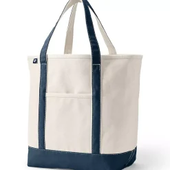 Medium 5 Pocket Open Top Canvas Tote Bag