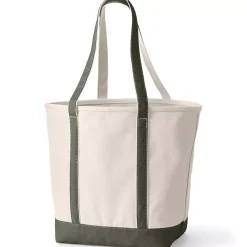 Medium 5 Pocket Open Top Canvas Tote Bag