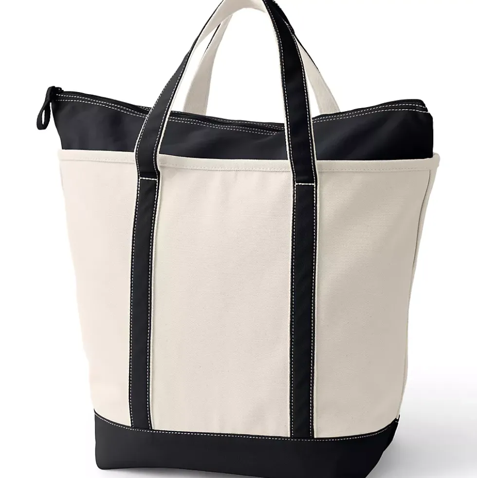 Medium 5 Pocket Open Top Canvas Tote Bag