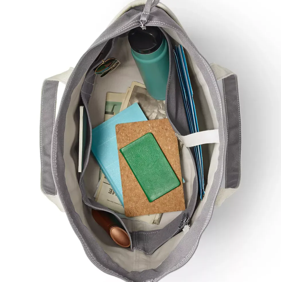 Medium 5 Pocket Open Top Canvas Tote Bag