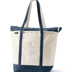 Medium 5 Pocket Open Top Canvas Tote Bag