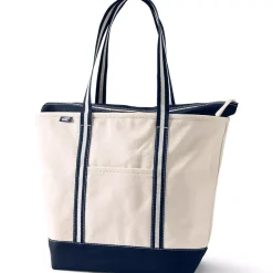 Medium 5 Pocket Open Top Canvas Tote Bag