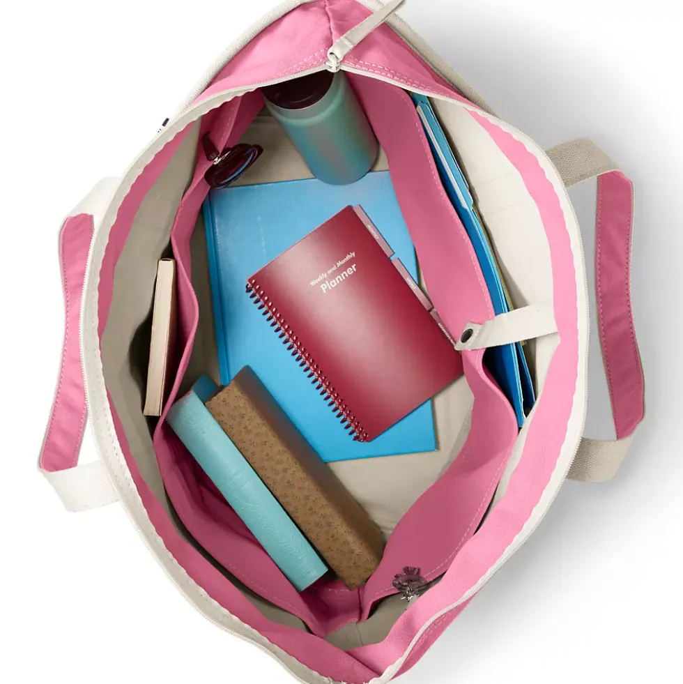 Medium 5 Pocket Open Top Canvas Tote Bag