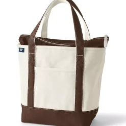 Medium 5 Pocket Open Top Canvas Tote Bag