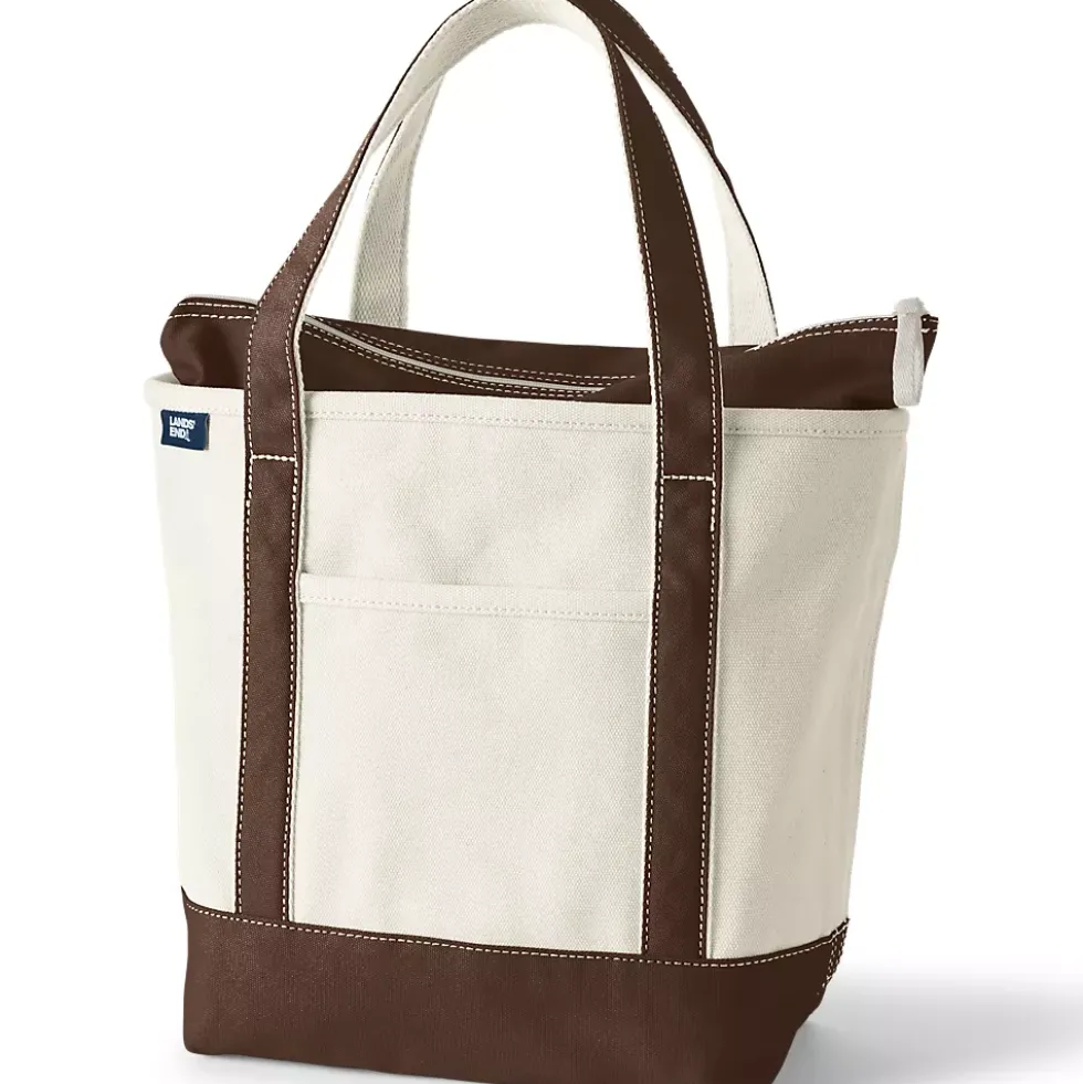 Medium 5 Pocket Open Top Canvas Tote Bag