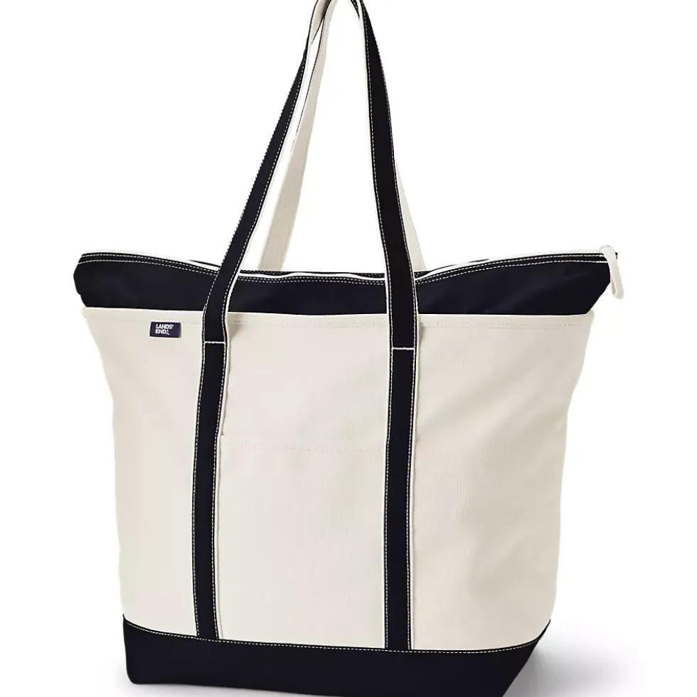 Medium 5 Pocket Open Top Canvas Tote Bag