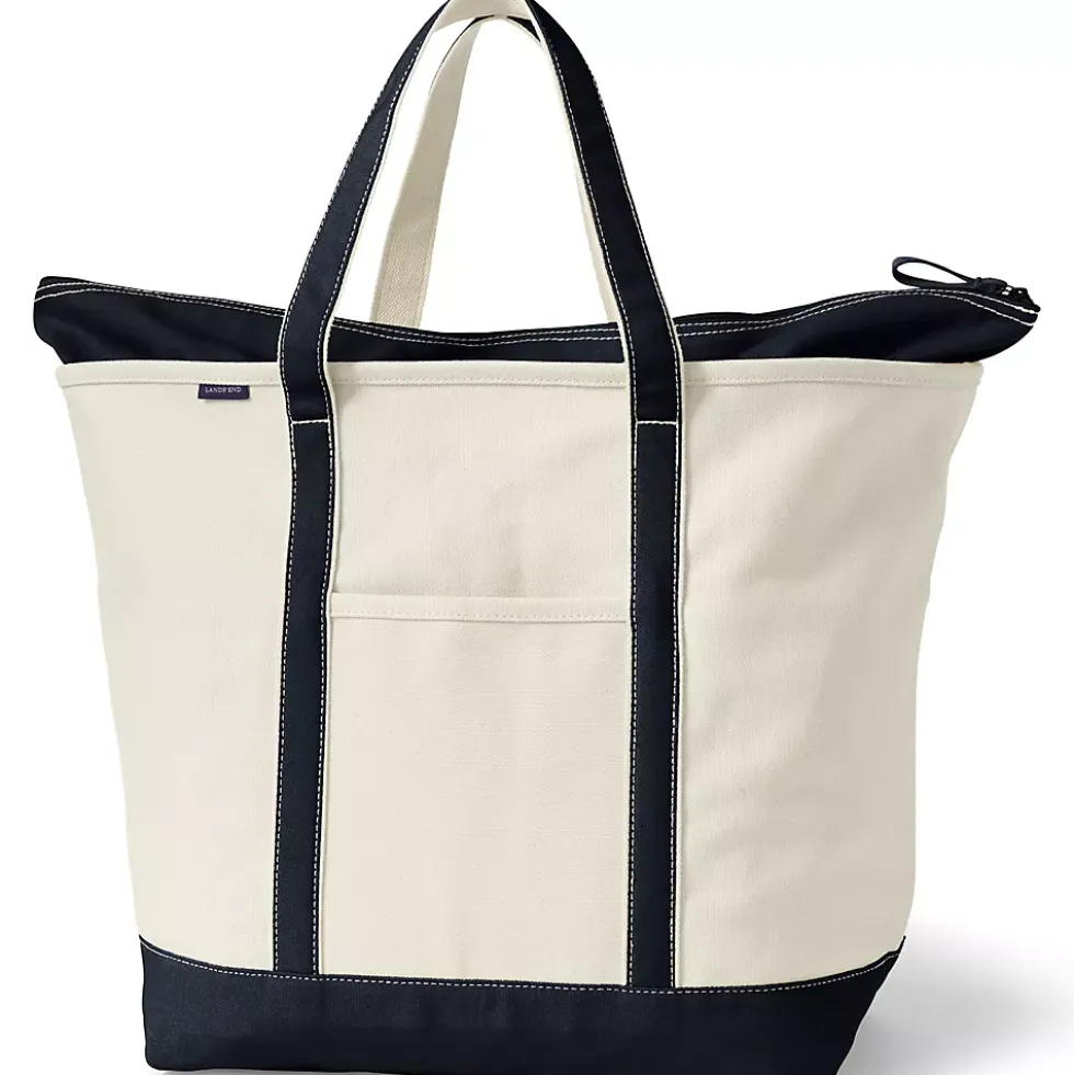 Medium 5 Pocket Open Top Canvas Tote Bag