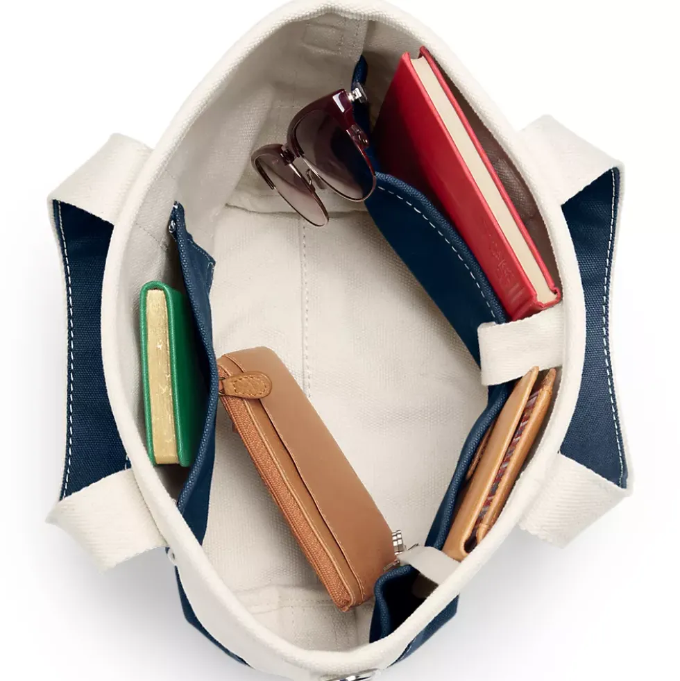 Medium 5 Pocket Open Top Canvas Tote Bag