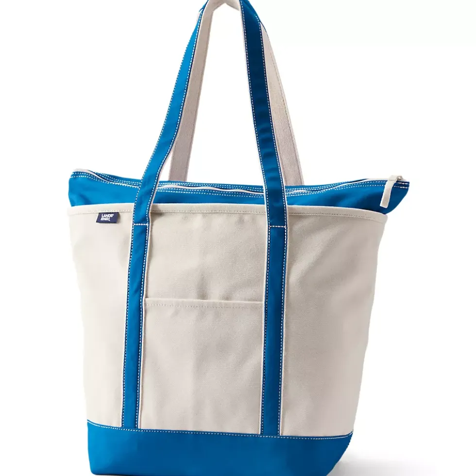 Medium 5 Pocket Open Top Canvas Tote Bag