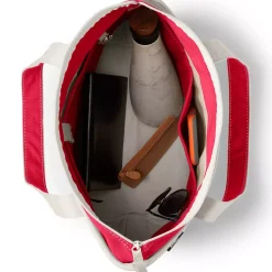 Medium 5 Pocket Open Top Canvas Tote Bag