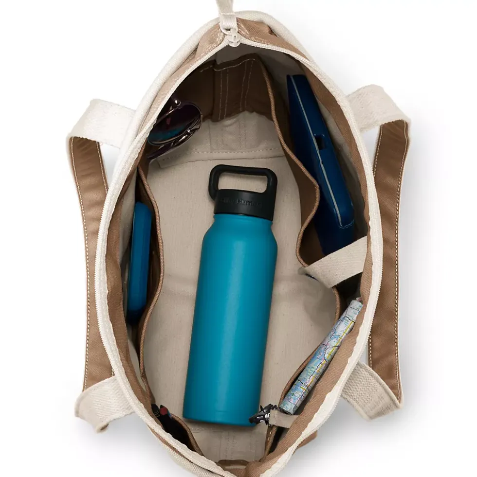 Medium 5 Pocket Open Top Canvas Tote Bag