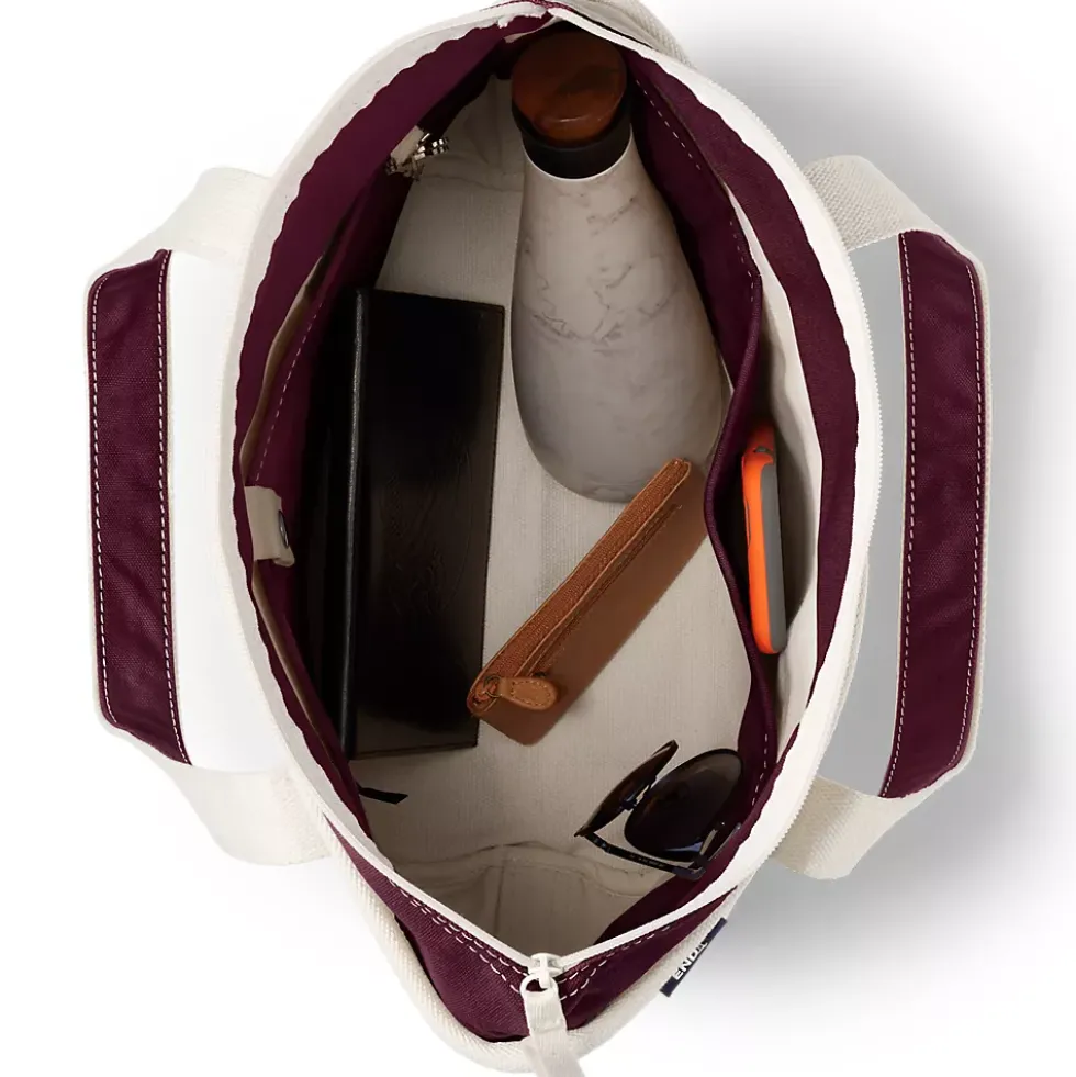 Medium 5 Pocket Open Top Canvas Tote Bag