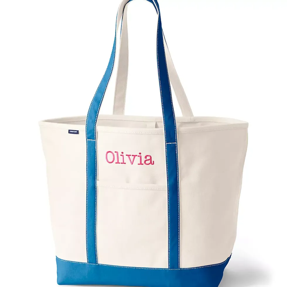 Medium 5 Pocket Open Top Canvas Tote Bag