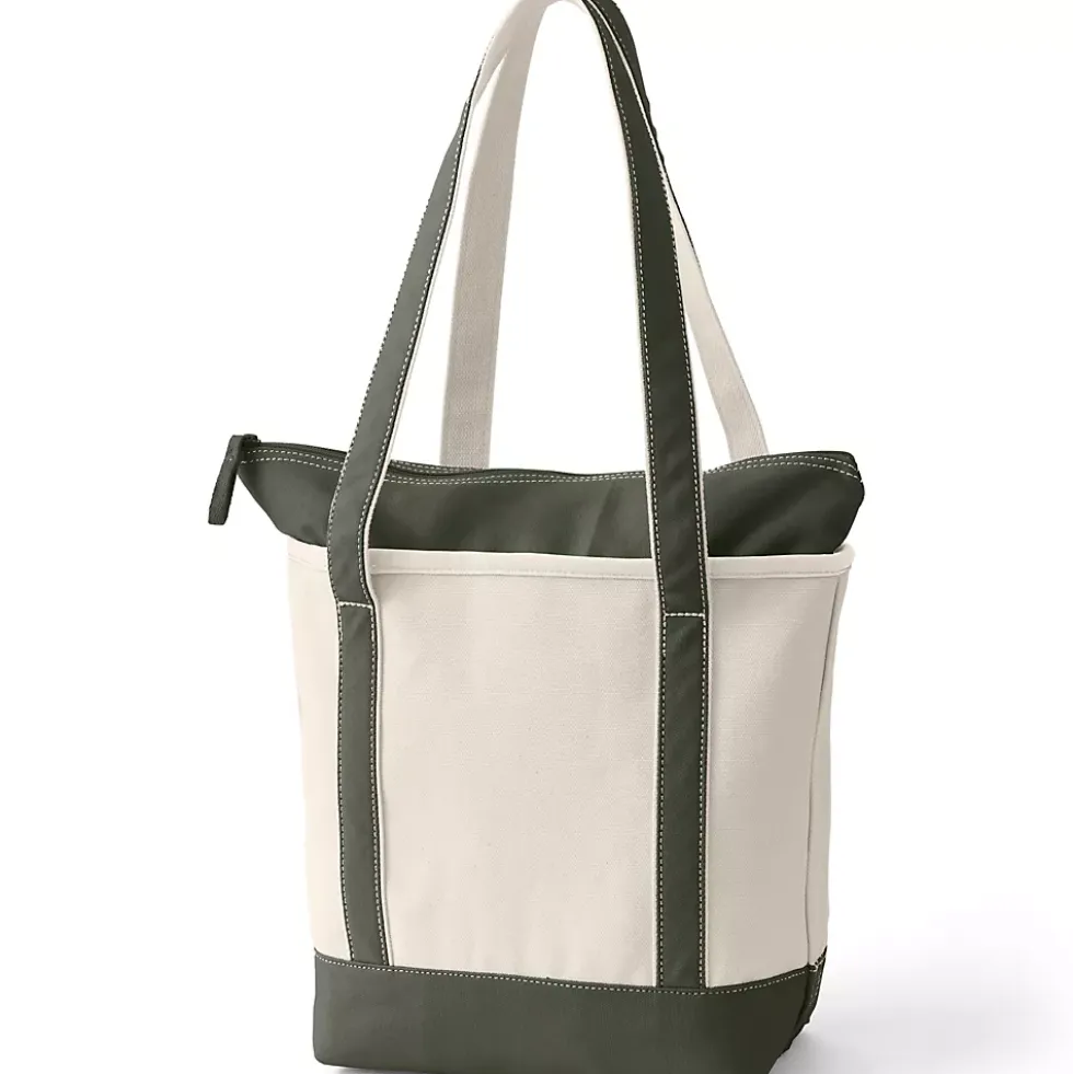 Medium 5 Pocket Open Top Canvas Tote Bag