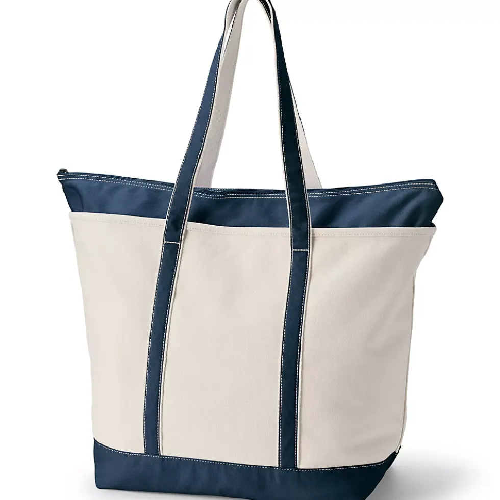 Medium 5 Pocket Open Top Canvas Tote Bag
